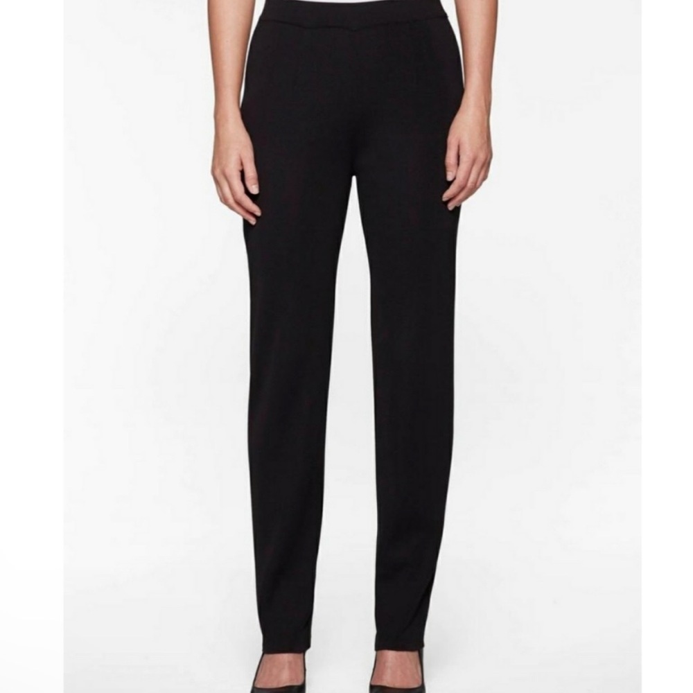 MISOOK Plus Size Straight Leg Knit Pants Black‎ M A4